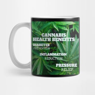 cannabis health benefits: diabetes prevention, inflammation reduction, pressure relief Mug